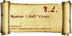 Nyakas Libériusz névjegykártya